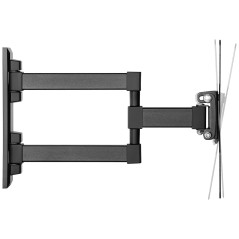 "Basic FULLMOTION TV Wall Mount (S) - Stunning Black Design for 23'' to 42'' TVs - Fully Movable Double Arm Joint for Ultimate V